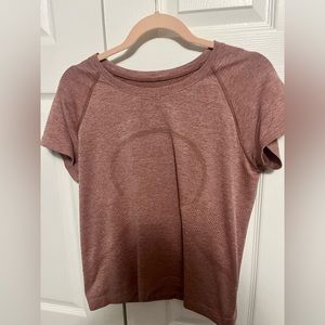 EUC Lululemon Swiftly Tech Short Sleeve Maroon Size 10